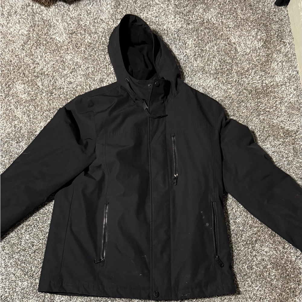 Calvin Klein Men's Black Raincoat